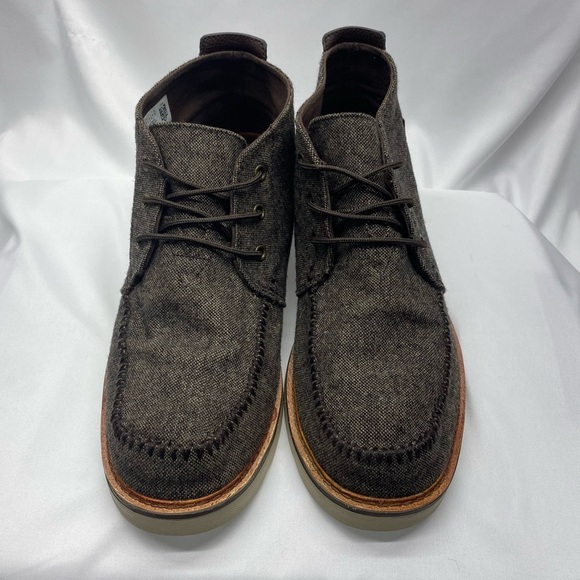 Toms Men's Dark Brown Tweed Chukka Boots SZ 11 CASUAL FALL CLASSIC - Picture 5 of 10